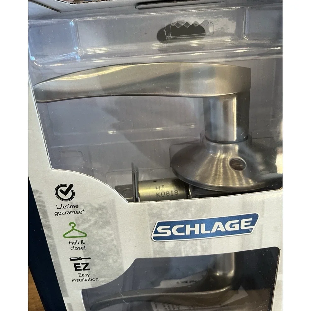 Schlage Sacramento‎ Satin Nickel Hall & Closet Lever Handle NEW